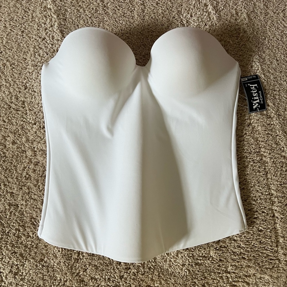 White Strapless Bra Bustier